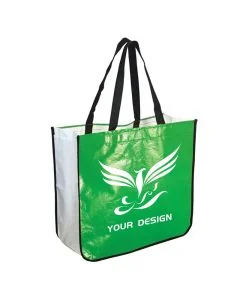 Custom Extra Large Recycled Non-Woven Shopping Tote Bag 14.5"H x 16.25" W