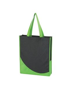Custom Eye-Catching Non-Woven Tote Bag with Accent Trim 15"H x 12" W