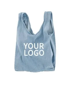 Custom Fashionable Denim 14.17"W x 22.05"H Shopping Bag Handbags Reusable Grocery Tote