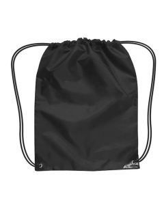 Custom Feature-Rich Drawstring Backpack with Zipper 17"H x 13" W