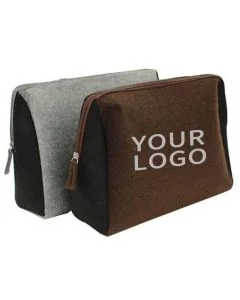 Custom Felt Cosmetic Bag Small Purse Wallet Bag Zippered Bags Pencil Case  Pen Holder