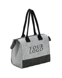 Custom Felt Handbag 9.06"W x 8.27"H with Zipper for Lady Eco-friendly Reusable Grocery Tote Lunch Bag