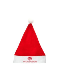 Custom Felt Santa Hats - Festive Holiday Promotional Gifts with Full Color Logo