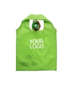 Custom Foldable Grocery 15.16" x 16.14" Tote Bag Reusable Polyester Shopping Bag with Storage Bag for Supermarket Traveling
