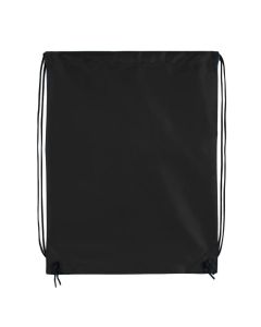 Custom Front Zip Drawstring Backpack: Feature-Rich Bag with Headphone Port 17.5"H x 13.2"W