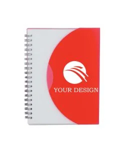 Custom Full Color Logo Spiral Notebook with 80 Lined Pages and Polypropylene Cover