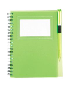 Custom Spiral Notebooks with A Matching Color Pen Clear Window