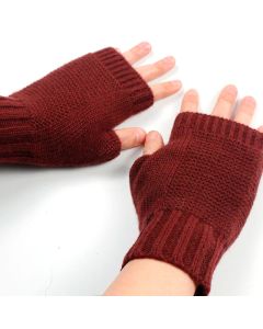 Custom Half Finger Gloves Knitted Fingerless Winter Gloves Warm Hand Mittens