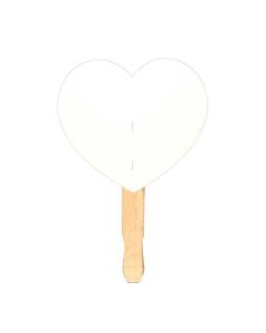 Custom Heart Hand Fans for Weddings & Events 6.69" H x 7.63" W