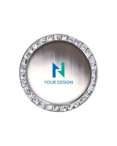 Custom High-Quality Express Round Glitter Lapel Pins