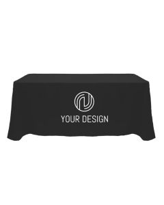 Custom Imprinted Flame Resistant 6 Foot Table Cover - 100% Polyester