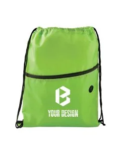 Custom Insulated Zippered Drawstring Sports Pack 17.5"H x 13.25" W