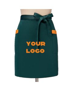 Custom Kitchen Cooking Half Aprons Mid-length Apron with Two Side Pockets