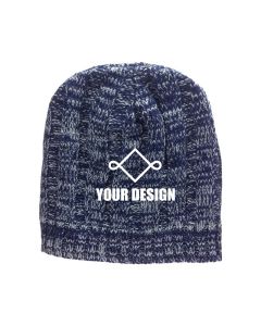 Custom Knit Heathered Beanie Cap - Warm and Stylish Winter Accessory 