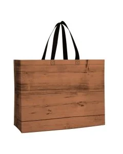 Custom Laminated Non-Woven Water-Resistant Tote Bag 15.38"H x 16.5" W
