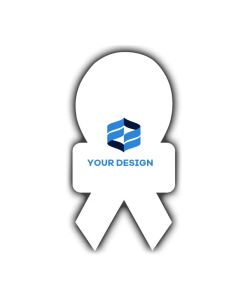 Custom Laminated Plastic Awareness Ribbon Lapel Pin