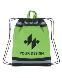 Custom Large Non-Woven Reflective Hit Sports Pack with Carrying Handles 20"H x 17" W