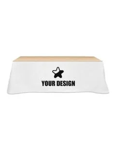 Custom Logo Print 3-Sided Coverage Table Skirt 