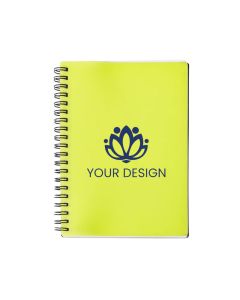 Custom Logo Rubbery Spiral Notebook for Meetings & Conferences 