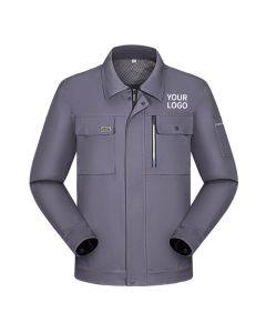 Custom Long Sleeve Zipper Work Wear Jacket Labor Worker Uniform Labour Suit