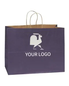 Custom Matte Paper Shopping Bags 16W x 12H Gift Grocery Tote Retail Bag