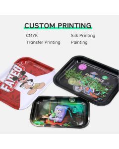 Custom Metal Serving Plate Smooth Rolling Tray for Food Drinks Snacks