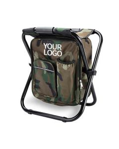 Custom Multifunctional Fishing Backpack Chair Portable Hiking Camping Stool with Cooler Insulated Picnic Bag