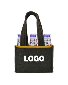 Custom Multiple Bottles Wine Felt Bag 8.07"W x 6.1"H Reusable 6 bottle Packed Wine Bags