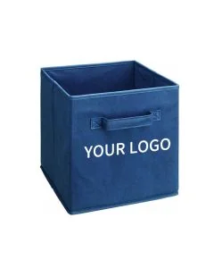 Custom Multipurpose Foldable 11.81" x 11.81" Non Woven Clothes Sorting Storage Box Non-woven Fabric Cube Basket for Home Office