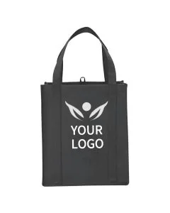 Custom Non-woven Grocery 13W x 14.5H Tote Reusable Shopping Bag Takeout Bags
