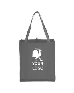 Custom Non-woven 12W x 13H Shopping Bags Reusable Picnic Bag Merchandise Grocery Tote