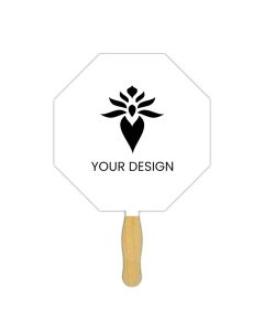 Custom Octagon Glued Fans 8"x8" - Ideal for Trade Shows