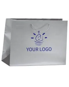 Custom Paper Gift Bags 16W x 12H Laminated Retail Shopping Packing Bag