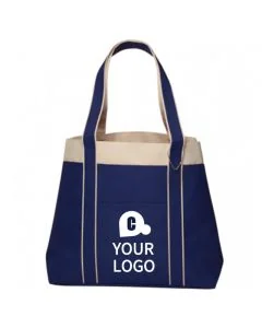 Custom Polyester 16.25W x 13.25H Shopping Tote Laminated Retail Bag Grocery Bags 