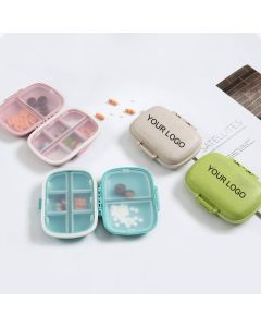Custom Portable Pill Dispenser Double Layer Pill Box Eight Compartments Medicine Organizer Boxes 