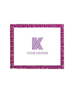 Custom Premium Rectangle Glitter Pins with Military Clutch