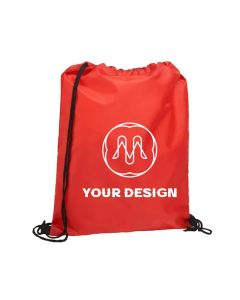 Custom Quick Sling Budget Polyester Drawstring Backpack 16.5"H x 13.5" W