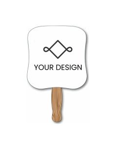 Custom Rectangle Hand Held Paper Fans - 7.75" H x 7.37" W Ideal for Events & Promotions