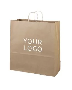 Custom Recyclable Shopping Bags 18W x 18.75H Paper Retail Tote Gift Bag