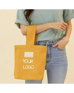 Custom Reusable Canvas 10.24"W x 11.02"H Bags Shopping Gift Tote Grocery Bag Lunch Bags with One Wide Handle