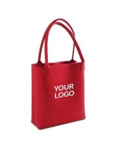 Custom Reusable Felt Tote Bag 16.54"W x 14.57"H Simple Shopping Bags Handbag