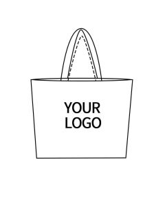 Custom Reusable Felt Tote Bag 14.96"H x 17.72"W with Triple Color Striped Shopping Bags Handbag