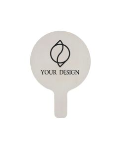 Custom Round Hand Fans with Weather-Resistant Imprint 11" x 8.5"