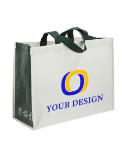 Custom RPET Laminated Matte Non-Woven Shopper Tote 13"H x 17" W