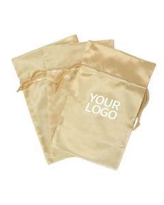 Custom Satin Drawstring Bag 4.3"W x 6.3"H Silky Jewelry Storage Pouch Drawstring Bags Gift Packaging Bag