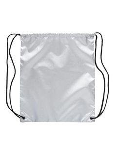 Custom Shiny Metallic Classic Drawstring Backpack 16" H x 14" W