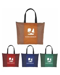 Custom Slanted Stripes Non-Woven Tote Bag 16.88" W x 13" H