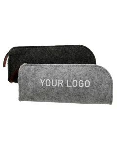 Custom Small Felt Purse Wallet Bag Cosmetic Zippered Bags Pen Holder Pencil Case