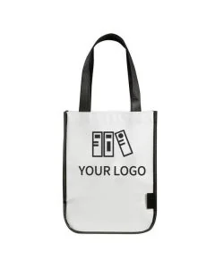 Custom Small 12W x 9H Non-woven Gift Bag Shopping Merchandise Tote Retail Treat Bags