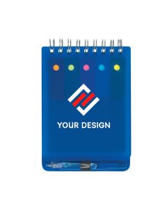 Custom Spiral Jotter with Sticky Notes, Flags & Pen - Complete Organizational Set